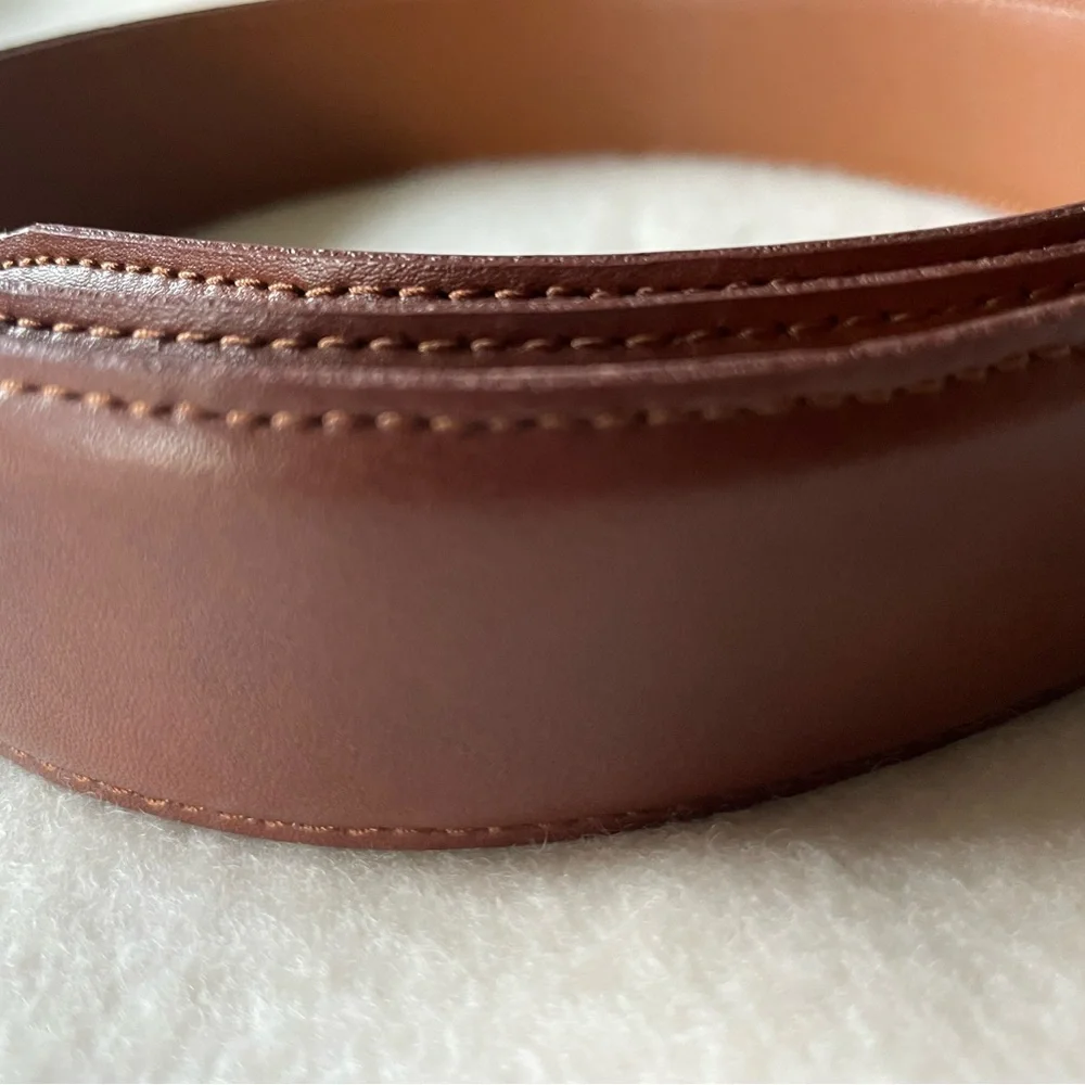 NORDSTROM WALNUT CALF LEATHER BELT 44